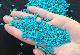 تصویر 1 از سنگ فیروزه رنگی در ابعاد کوچک و متوسط